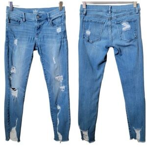 New York & Company Women Soho Denim Distressed Ankle Jeans size 8